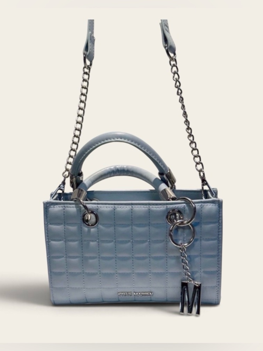 Steve Madden Light Blue Quilted Mini Bag